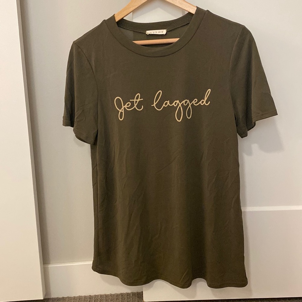 NWOT Jet Lagged Modal Graphic Print Tee